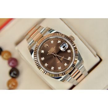 ĐỒNG HỒ NAM ROLEX DATEJUST II 126331 SIZE 41MM MẶT CHOCOLATE KIM CƯƠNG FULL BOX