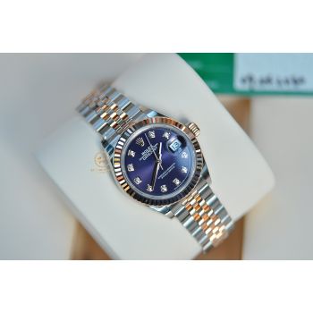 ĐỒNG HỒ ROLEX DATEJUST NỮ 279171 MẶT XANH TÍM CỌC KIM CƯƠNG SIZE 28 - NEW FULLBOX