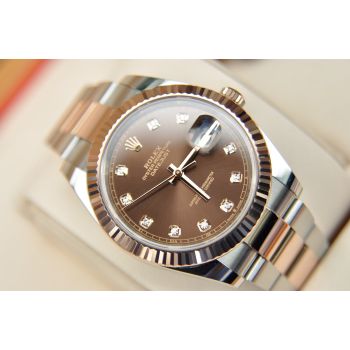 ĐỒNG HỒ NAM ROLEX DATEJUST II 126331 SIZE 41MM MẶT CHOCOLATE KIM CƯƠNG FULL BOX