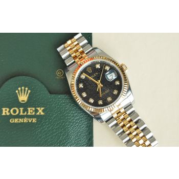 ĐỒNG HỒ NAM ROLEX PERPETUAL DATEJUST 116233 CŨ DEMI VÀNG 18K SIZE 36MM