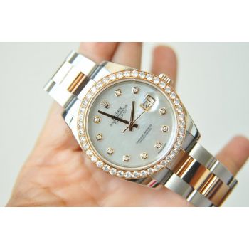 ĐỒNG HỒ NAM ROLEX 126331 SIZE 41 MẶT ỐC DEMI 18K HỒNG FULLBOX 2018 HAI NIỀNG
