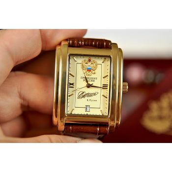 ĐỒNG HỒ POLJOT PRESIDENT - CHỮ KÝ VUÔNG MẶT VÀNG