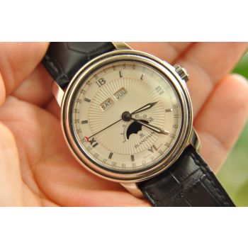 ĐỒNG HỒ BLANCPAIN LEMAN CALENDAR MOONPHASE VÀNG TRẮNG ĐÚC 18K