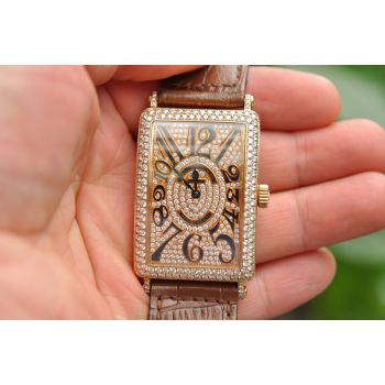 ĐỒNG HỒ FRANCK MULLER LONGISLAND 1000SC ROSE GOLD CUSTOM FULL DIAMOND