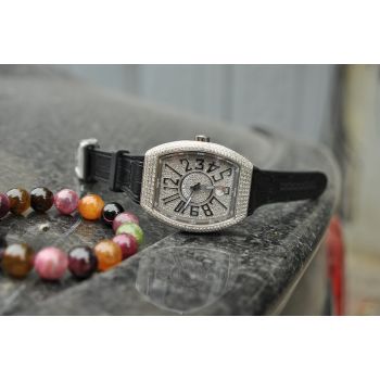 ĐỒNG HỒ FRANCK MULLER V41 STEEL CUSTOM DIAMOND NEW 2017