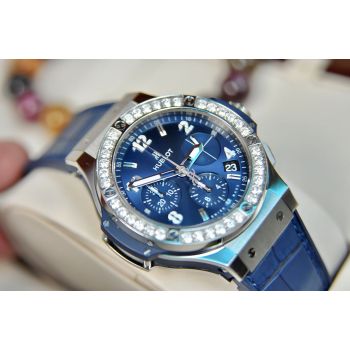 ĐỒNG HỒ HUBLOT BIGBANG CHRONOGRAPH 341.SX.7170.LR.1204 NIỀNG KIM CƯƠNG SIZE 41MM