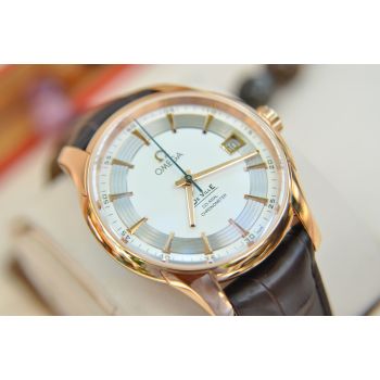 ĐỒNG HỒ NAM OMEGA DE VILLE HOUR VISION 431.63.41.21.02.001 VÀNG HỒNG 18K