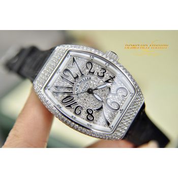 ĐỒNG HỒ NỮ FRANCK MULLER VANGUARD V32 STELL CUSTOM DIAMOND NEW 2019