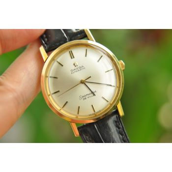 ĐỒNG HỒ NỮ OMEGA SEAMASTER DEVILLE VÀNG ĐÚC 18K SIZE 32MM