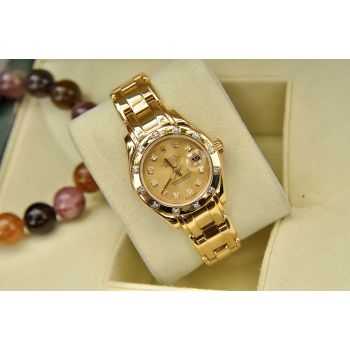 ĐỒNG HỒ NỮ ROLEX DATEJUST PEARLMASTER AUTOMATIC 69318 VÀNG KHỐI 18K