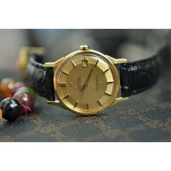 ĐỒNG HỒ OMEGA CONSTELLATION BÁT QUÁI CÀNG GÃY CỌC ĐÁ ĐEN VÀNG ĐÚC 18K