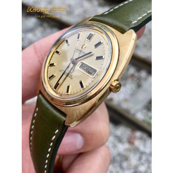 ĐỒNG HỒ OMEGA CONSTELLATION DAY – DATE CỌC ĐÁ ĐEN VÀNG ĐÚC 18K NGUYÊN ZIN