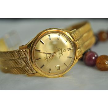ĐỒNG HỒ OMEGA CONSTELLATION BÁT ÚP CÀNG GÃY VÀNG ĐÚC 18K CẢ DÂY