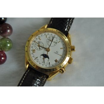 ĐỒNG HỒ OMEGA MAISON CHRONOGRAPH TRĂNG SAO VÀNG ĐÚC 18K