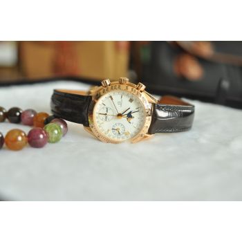 ĐỒNG HỒ OMEGA SPEEDMASTER CHRONOGRAPH TRĂNG SAO VÀNG HỒNG ĐÚC 18K