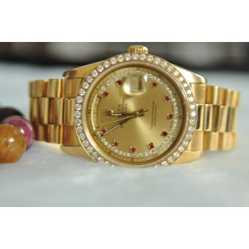 ĐỒNG HỒ ROLEX DAY - DATE 18238 VÀNG ĐÚC NGUYÊN KHỐI 18K