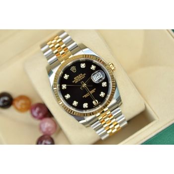 ĐỒNG HỒ ROLEX DATEJUST 116233 MẶT ĐEN CỌC SỐ KIM CƯƠNG FULL BOX 2014