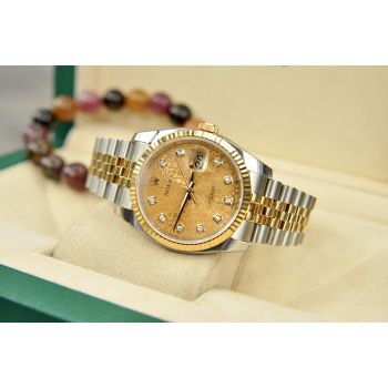 ĐỒNG HỒ ROLEX DATEJUST 116233 MẶT VI TÍNH CỌC SỐ KIM CƯƠNG VÀNG ĐÚC 18K