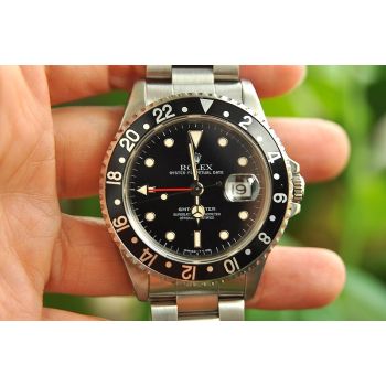 ĐỒNG HỒ ROLEX GMT MASTER 40MM 16700 STAINLESS STEEL BLACK