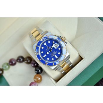 ĐỒNG HỒ ROLEX SUBMARINER DATE 116613LB SIZE 40MM CỌC SỐ KIM CƯƠNG