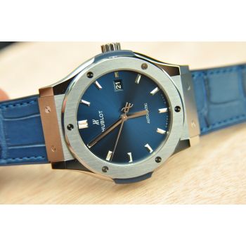 ĐỒNG HỒ HUBLOT CLASSIC FUSION TITANIUM 42MM NEW 100% MẶT XANH BLUE