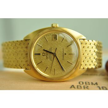 ĐỒNG HỒ OMEGA CONSTELLATION CÀNG CHỮ H VÀNG ĐÚC 18K CẢ DÂY