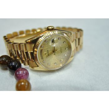 ROLEX 118238 MẶT VI TÍNH GẮN KIM CƯƠNG TO VÀNG ĐÚC 18K