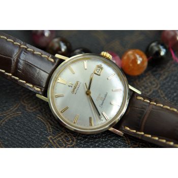 ĐỒNG HỒ OMEGA SEAMASTER DEVILLE BẠC VÀNG 14 LỊCH NGÀY