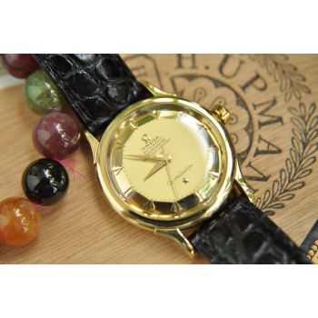 ĐỒNG HỒ OMEGA CONSTELLATION BÁT QUÁI MẶT SỐ CỌC MŨI TÊN VÀNG ĐÚC 18K