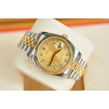 ĐỒNG HỒ NAM ROLEX OYSTER PERPETUAL DATEJUST 116233 CŨ DEMI VÀNG 18K SIZE 36MM