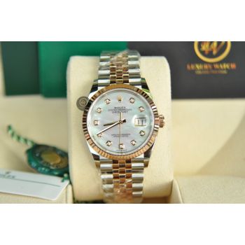 ĐỒNG HỒ NAM ROLEX DATEJUST 126231 MẶT KHẢM TRAI DEMI VÀNG 18K - LƯỚT 99,99%