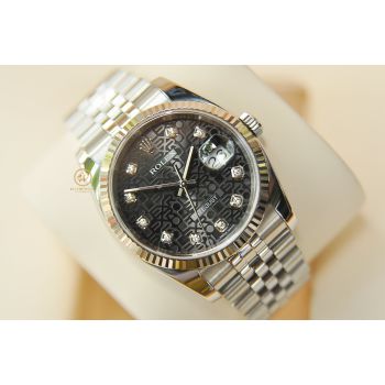 ĐỒNG HỒ NAM ROLEX DATEJUST 116234 THÉP SIZE 36 MẶT VI TÍNH ĐEN ĐÃ QUA SỬ DỤNG