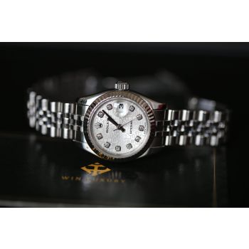 Đồng hồ Rolex Lady-Datejust 179174 Mặt số vi tính trắng