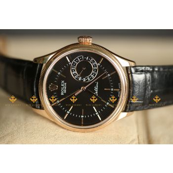 Đồng hồ Rolex Cellini Date 50515 Mặt Số Đen, Vàng hồng 18k, 39 mm